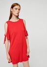 Vestido cold-shoulder